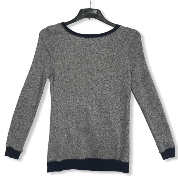 Quicksilver Sweater Top Pullover Heather Gray Navy Pocket Details size XS - Picture 7 of 16